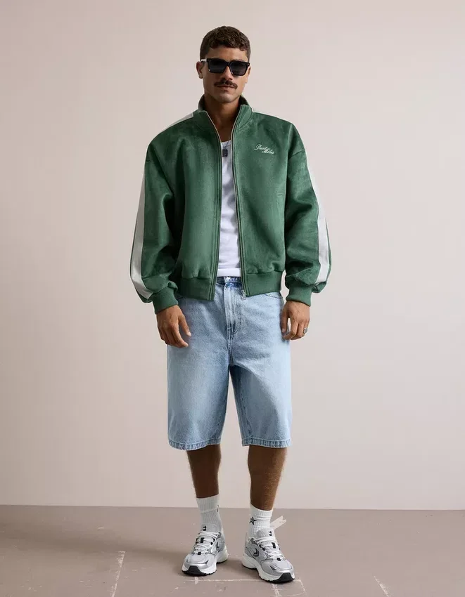 Faux Suede Boxy Fit Jacket – Jackets – Men Faux Suede Boxy Fit Jacket – Jackets – Men