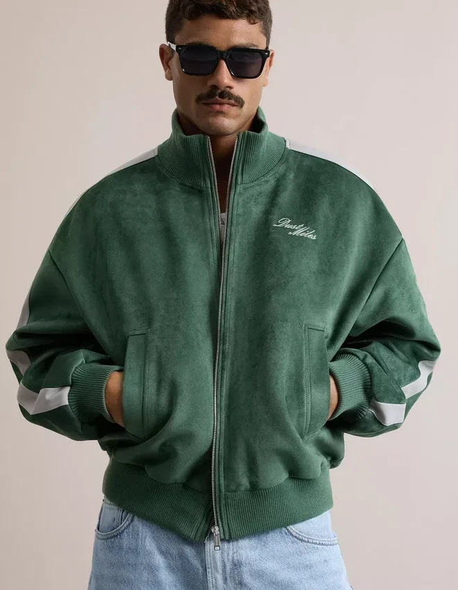 Faux Suede Boxy Fit Jacket – Jackets – Men Faux Suede Boxy Fit Jacket – Jackets – Men