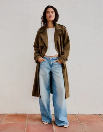 Faux Suede Trench Coat – Jackets and Trench