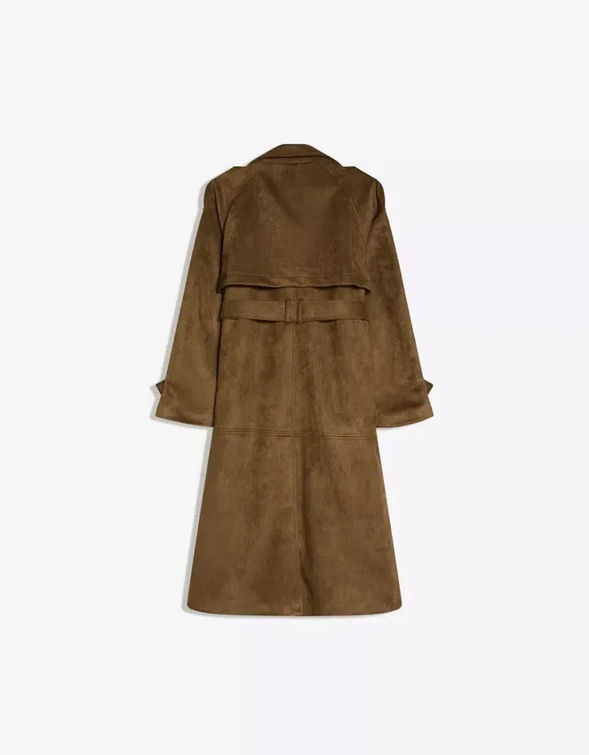 Faux Suede Trench Coat Faux Suede Trench Coat