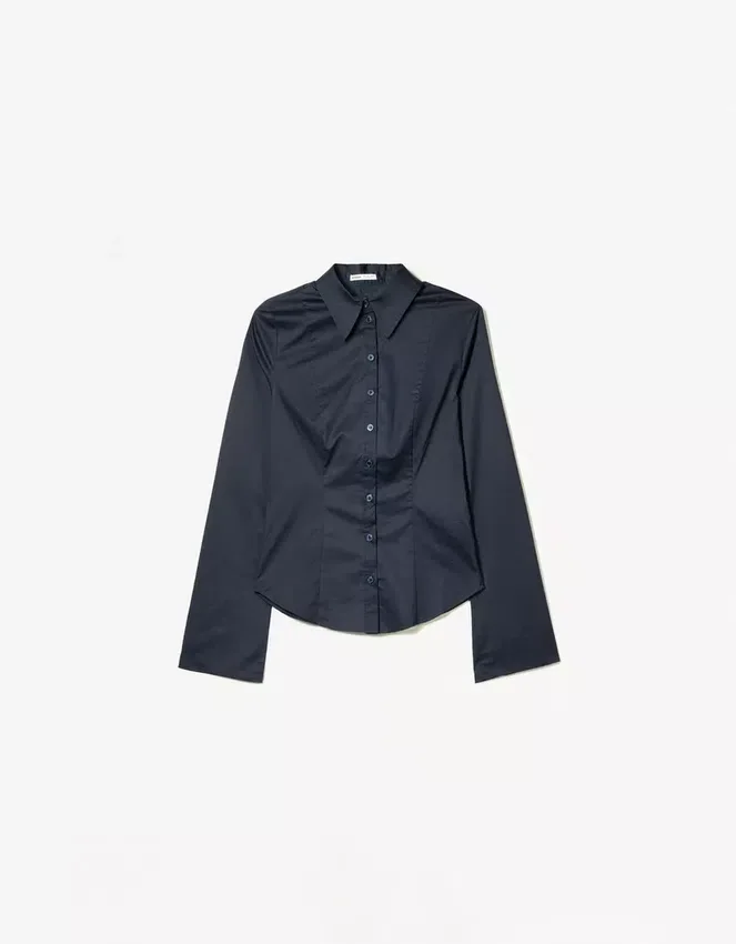 Fitted Shirt with Bell Sleeves – Shirts and Blouses Fitted Shirt with Bell Sleeves – Shirts and Blouses