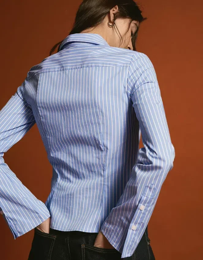 Fitted Shirt with Flared Sleeves – Shirts and Blouses Fitted Shirt with Flared Sleeves – Shirts and Blouses