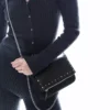 Flap Bag with Zip and Studs – Accessories
