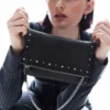 Flap Bag with Zip and Studs – Accessories