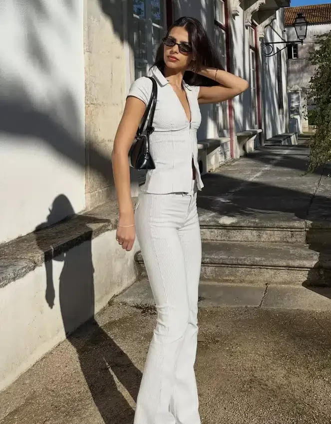 Flared Bengaline Trousers Flared Bengaline Trousers