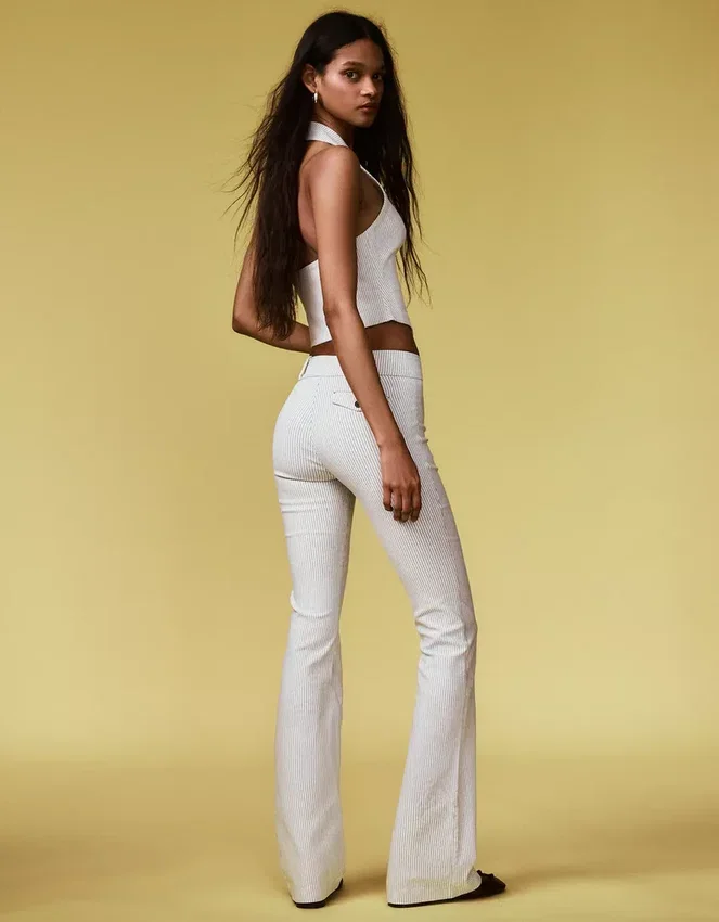 Flared Bengaline Trousers – Pants Flared Bengaline Trousers – Pants