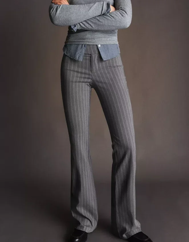 Flared Bengaline Trousers – Pants Flared Bengaline Trousers – Pants