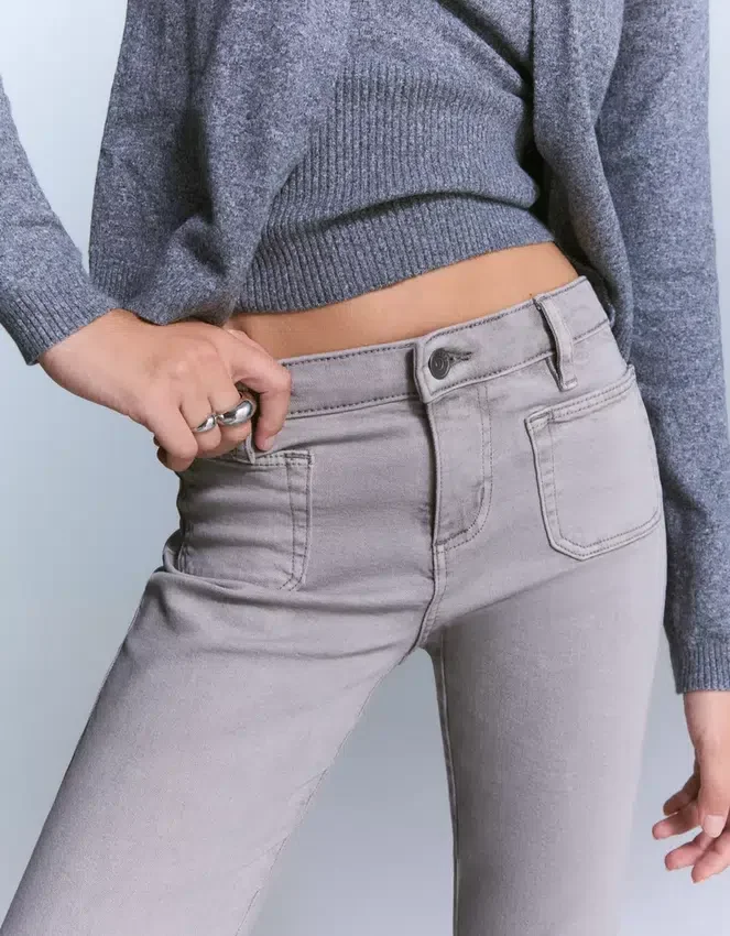 Flared Pants with Pocket Flaps – Pants Flared Pants with Pocket Flaps – Pants