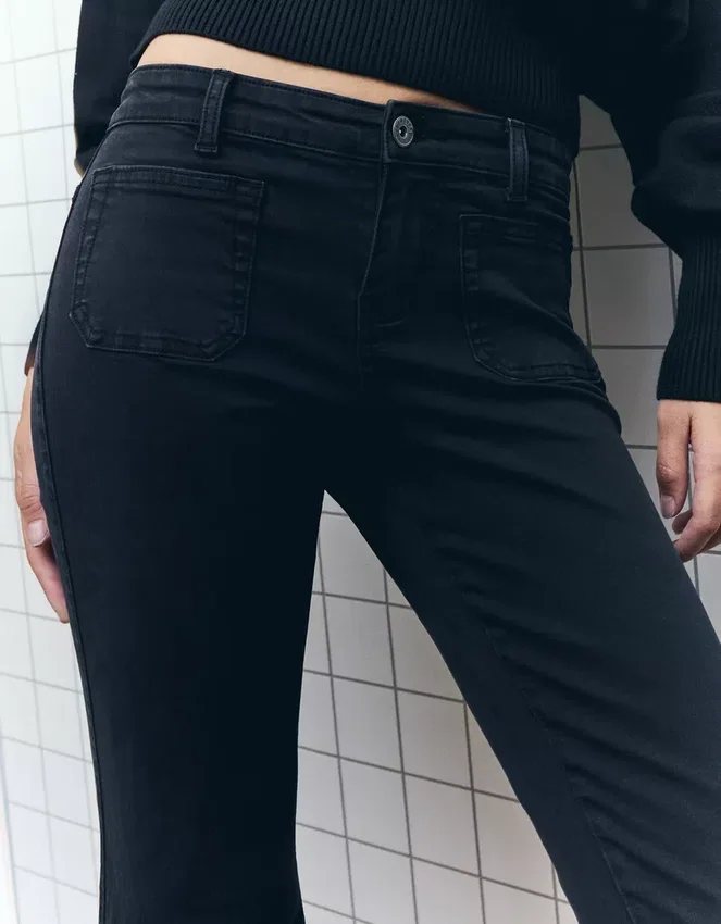 Flared Pants with Pocket Flaps – Pants Flared Pants with Pocket Flaps – Pants