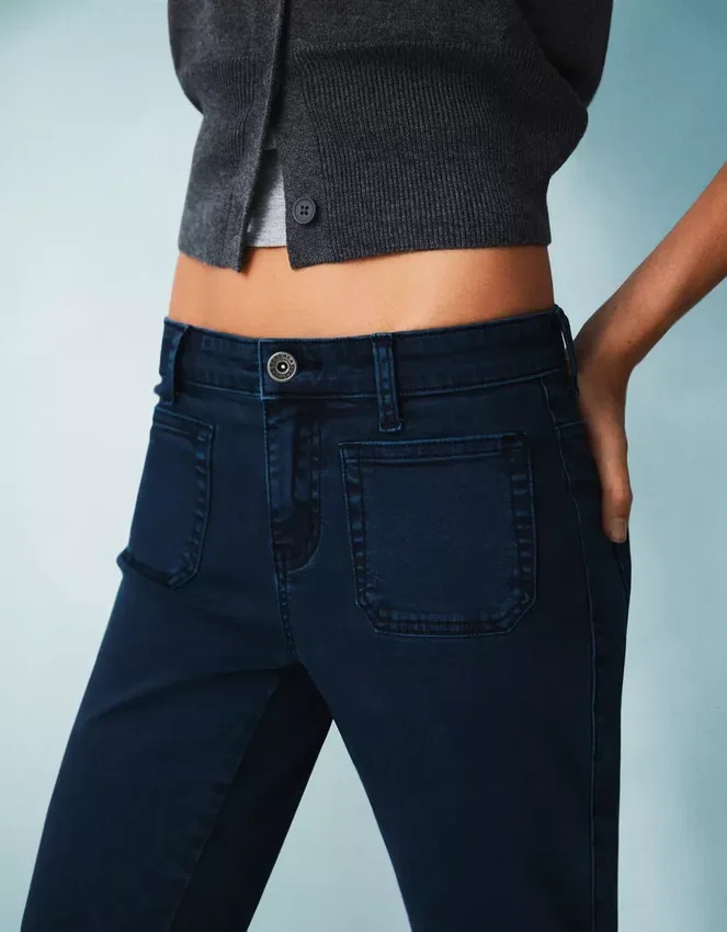 Flared Pants with Pocket Flaps – Pants Flared Pants with Pocket Flaps – Pants