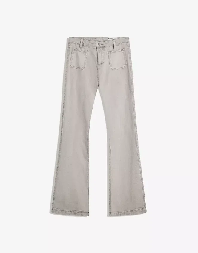 Flared Pants with Pocket Flaps – Pants Flared Pants with Pocket Flaps – Pants