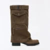 Flat Boots with Pant Pockets