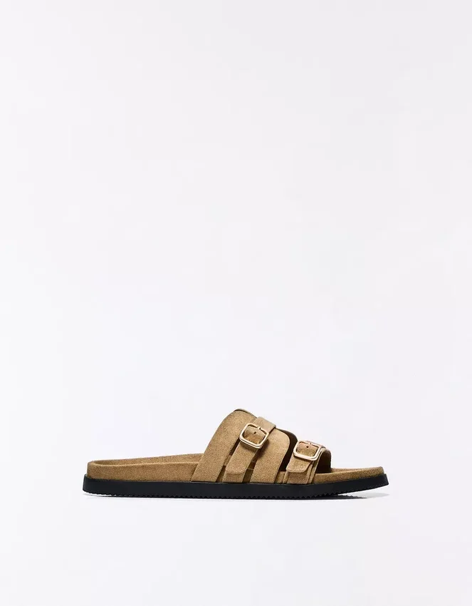 Flat Sandals with Buckle Detail – Flat Sandals – Women Flat Sandals with Buckle Detail – Flat Sandals – Women