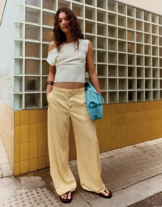 Flowing Striped Trousers – Women