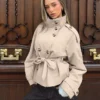 Funnel Neck Trench Jacket Funnel Neck Trench Jacket