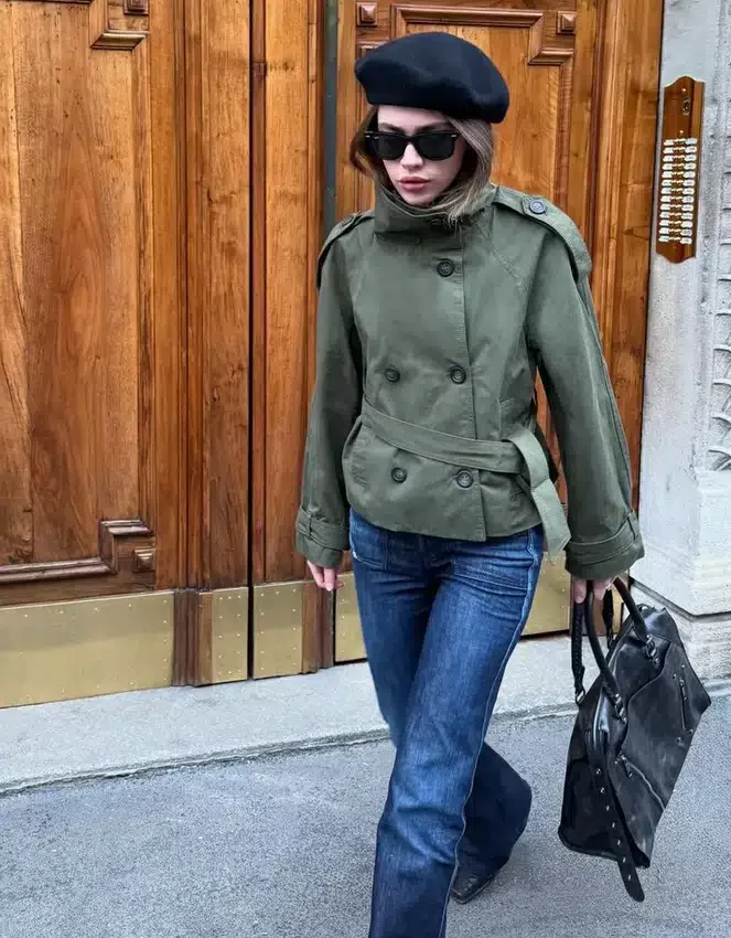 Funnel Neck Trench Jacket Funnel Neck Trench Jacket