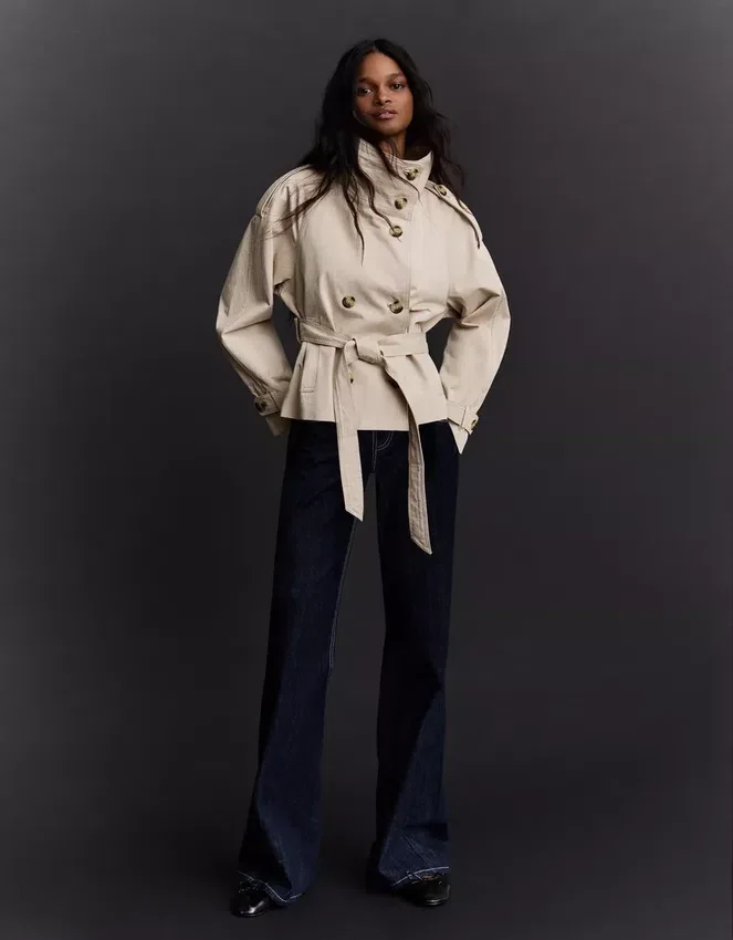 Funnel Neck Trench Jacket – Jackets and Trench Funnel Neck Trench Jacket – Jackets and Trench