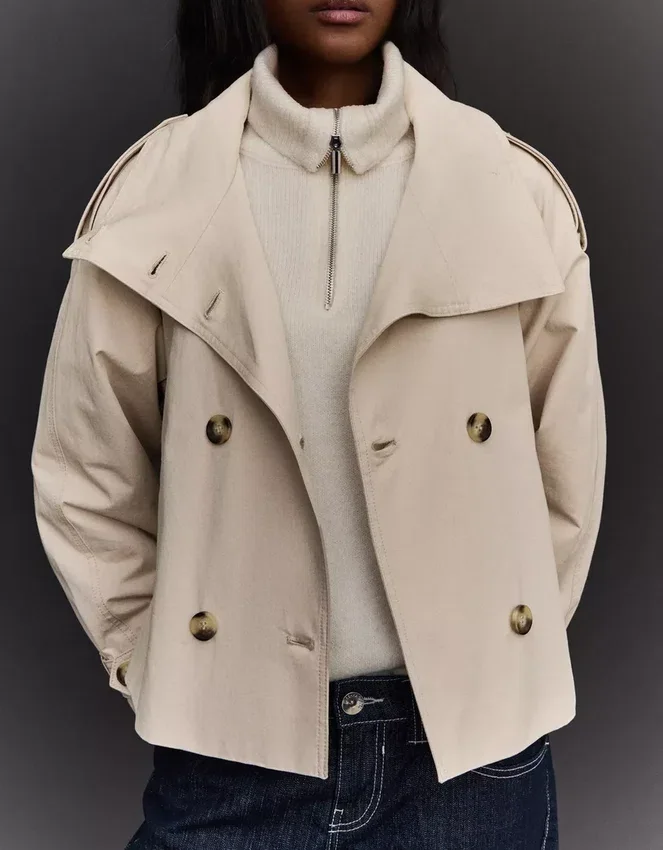 Funnel Neck Trench Jacket – Jackets and Trench Funnel Neck Trench Jacket – Jackets and Trench