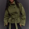 Funnel Neck Trench Jacket – Jackets and Trench Funnel Neck Trench Jacket – Jackets and Trench