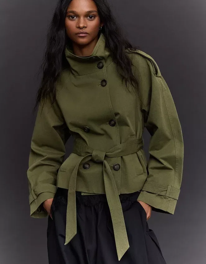 Funnel Neck Trench Jacket – Jackets and Trench Funnel Neck Trench Jacket – Jackets and Trench