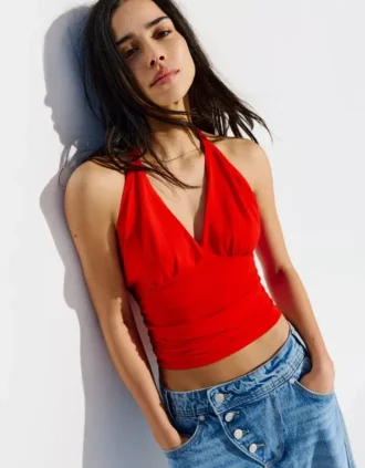 Gathered Halter Top – Tops