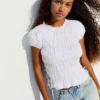 Gathered T-Shirt with Side Ties Gathered T-Shirt with Side Ties
