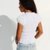 Gathered T-Shirt with Side Ties Gathered T-Shirt with Side Ties