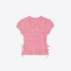 Gathered T-Shirt with Side Ties Gathered T-Shirt with Side Ties