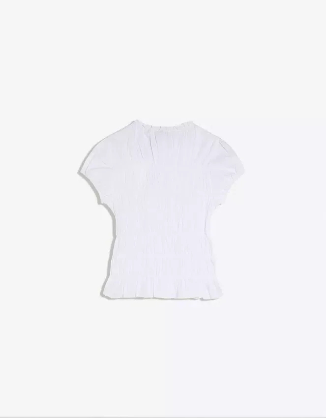 Gathered T-Shirt with Side Ties Gathered T-Shirt with Side Ties