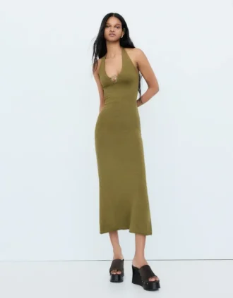 Halter Neck Midi Dress