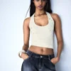 Halter Top with Buttons
