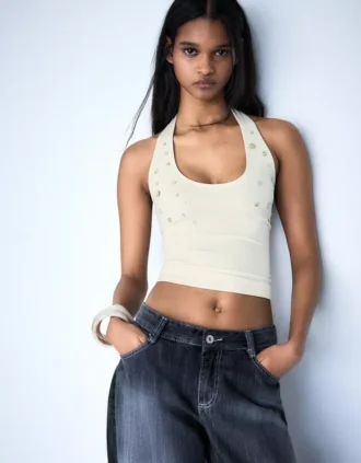 Halter Top with Buttons Halter Top with Buttons