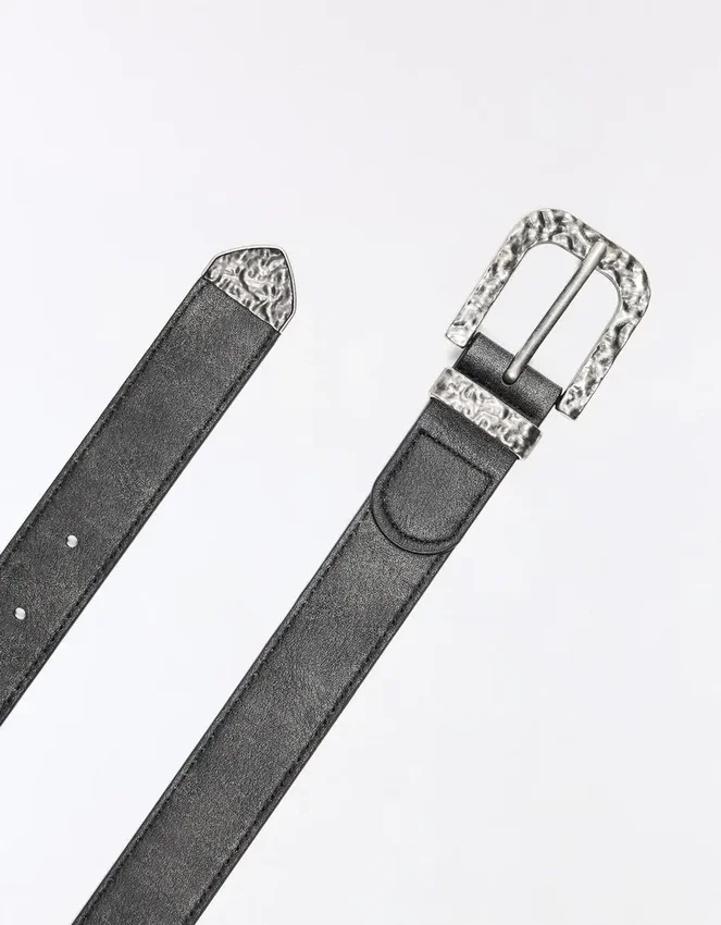 Hammered Buckle Belt – Accessories Hammered Buckle Belt – Accessories