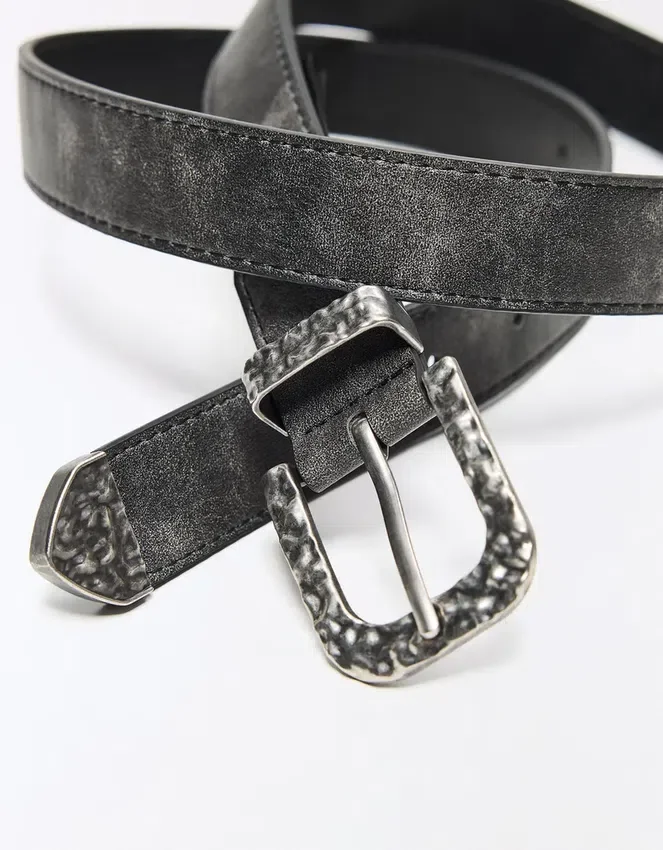 Hammered Buckle Belt – Accessories Hammered Buckle Belt – Accessories