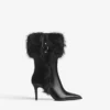Heeled Ankle Boot with Fur Detail – Boots and Ankle Boots Heeled Ankle Boot with Fur Detail – Boots and Ankle Boots