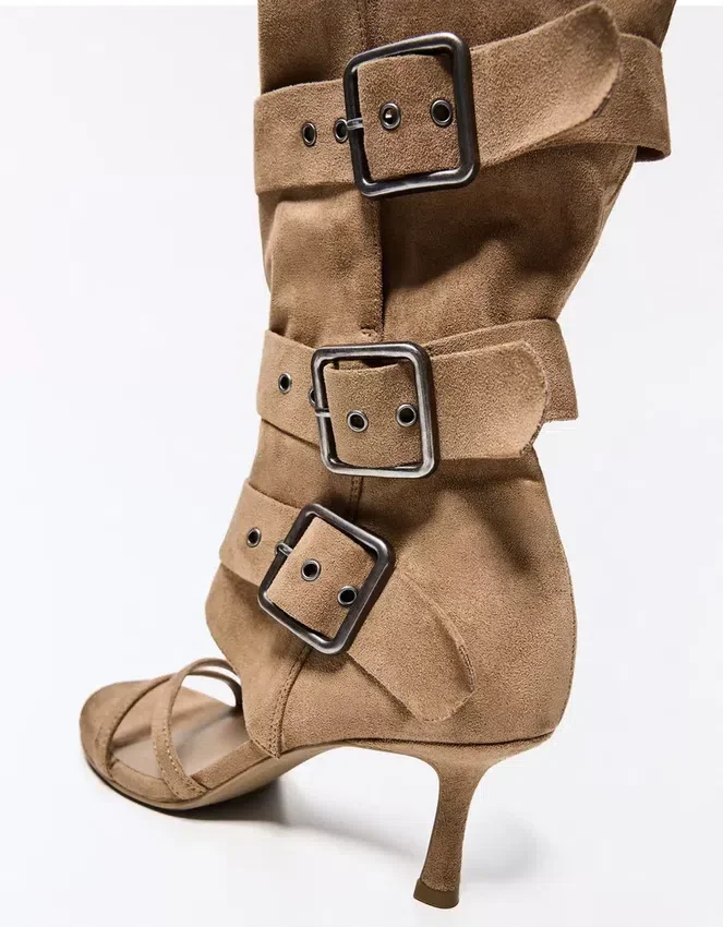 Heeled Trousers Sandals with Buckles – Heeled Sandals Heeled Trousers Sandals with Buckles – Heeled Sandals