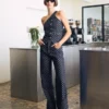 High-Waist Straight Jeans with Polka Dots High-Waist Straight Jeans with Polka Dots