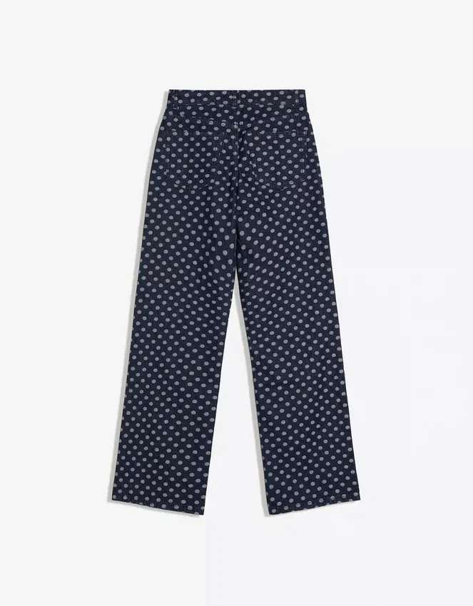 High-Waist Straight Jeans with Polka Dots High-Waist Straight Jeans with Polka Dots