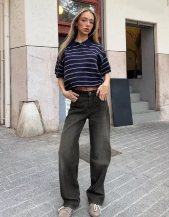 High-Waist Straight Wide-Leg Jeans – Pants High-Waist Straight Wide-Leg Jeans – Pants