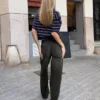 High-Waist Straight Wide-Leg Jeans – Pants
