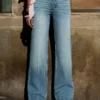 High-Waist Straight Wide-Leg Jeans – Pants