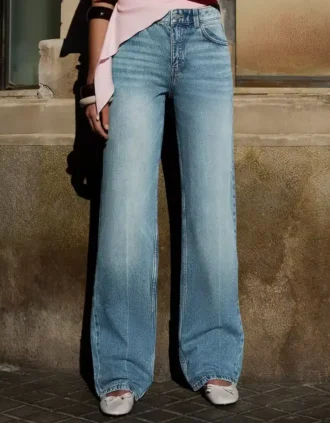 High-Waist Straight Wide-Leg Jeans – Pants High-Waist Straight Wide-Leg Jeans – Pants