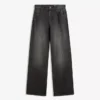 High-Waist Straight Wide-Leg Jeans – Pants