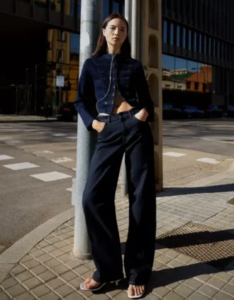 High-Waist Straight Wide-Leg Jeans – Pants – Women High-Waist Straight Wide-Leg Jeans – Pants – Women