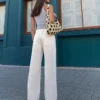 High-Waist Straight Wide-Leg Jeans – Pants – Women