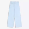 High-Waist Wide-Leg Jeans with Crossover Waist