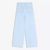 High-Waist Wide-Leg Jeans with Crossover Waist