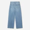 High-Waist Wide-Leg Jeans with Crossover Waist – Pants