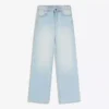 High-Waist Wide-Leg Straight Jeans – Pants