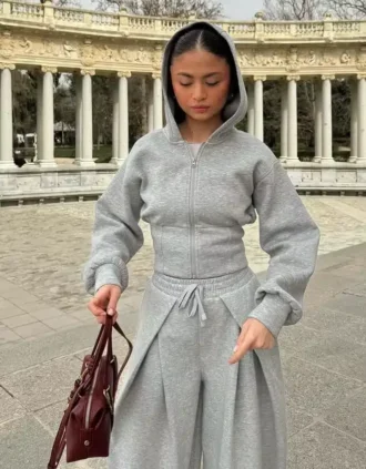 High-Waist Zip-Up Hoodie – #Bershkastyle – Women High-Waist Zip-Up Hoodie – #Bershkastyle – Women